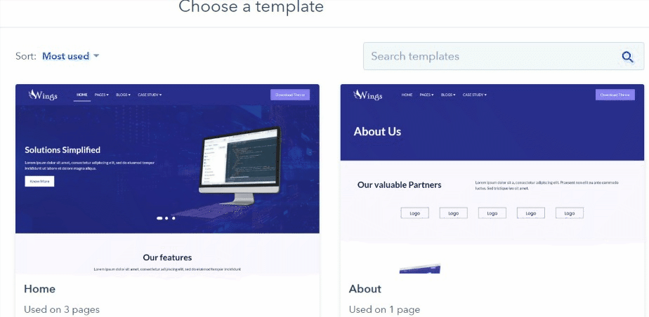 page-templates