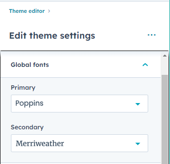 font setting