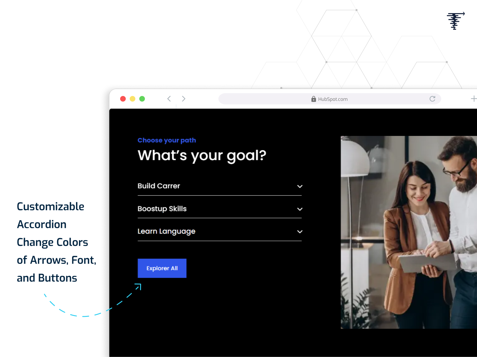 Customizable Accordion Adjust Colors for Arrows, Font, and Buttons