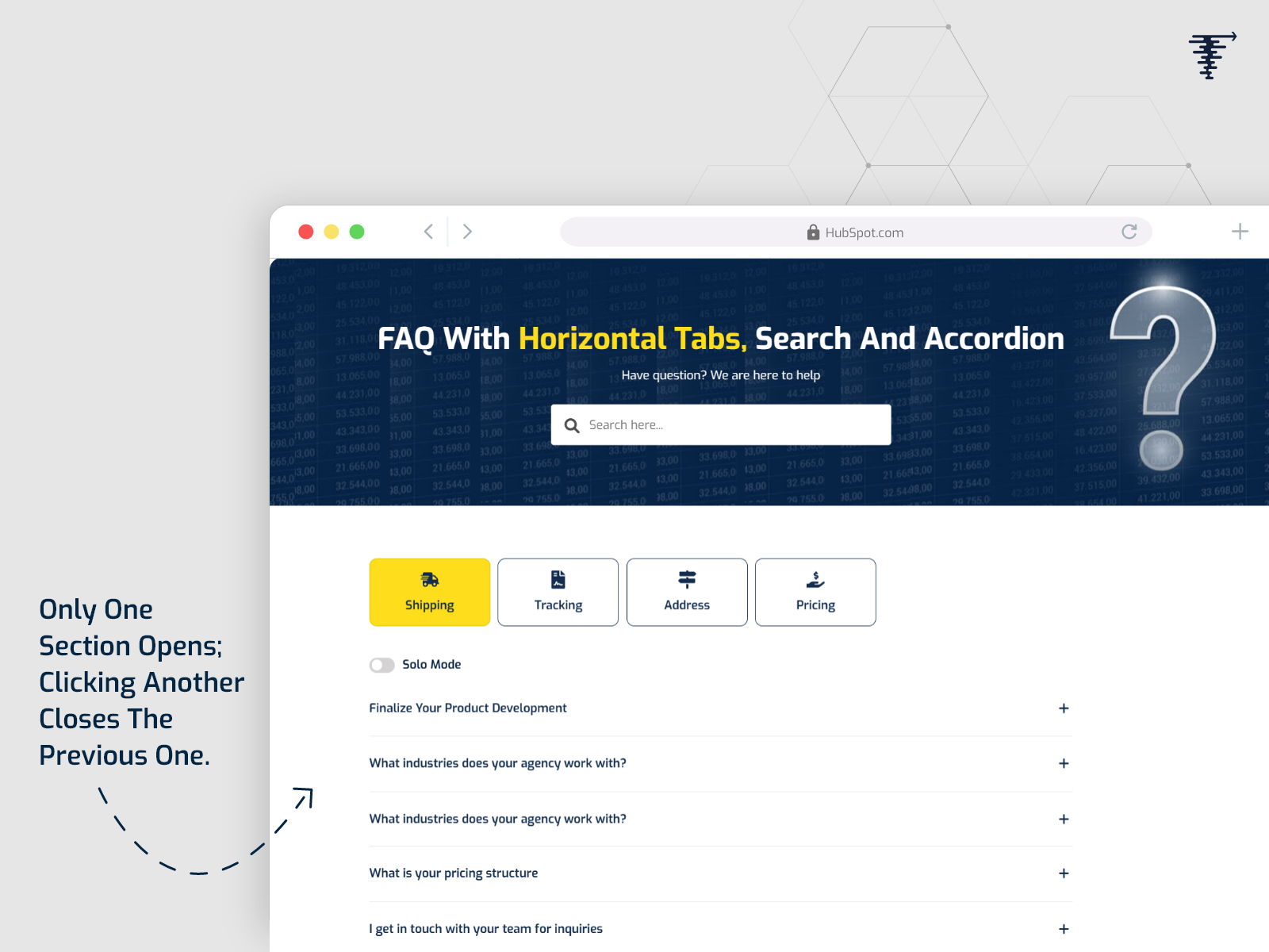 Solo mode functionality