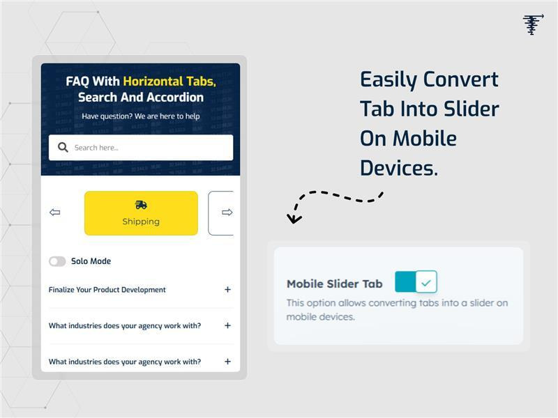 Convert tabs into a slider