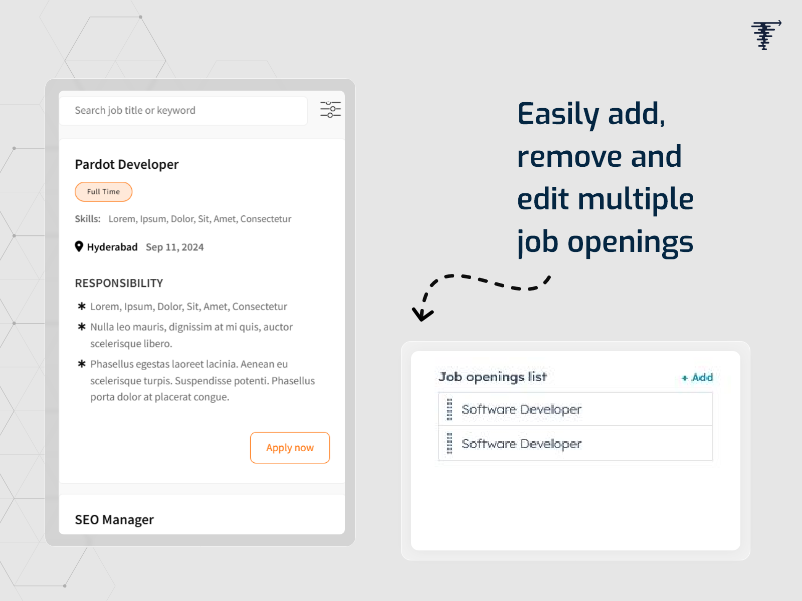 Easily ADD and Display NEW job openings