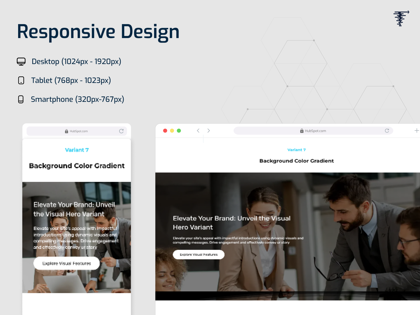 100% Responsive design - Looks great on all devices