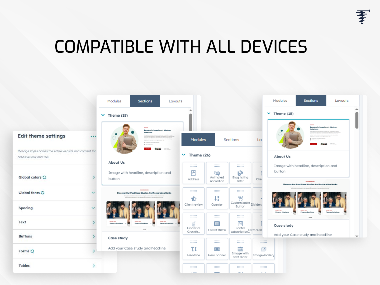 Showcase your webinars, services, service details