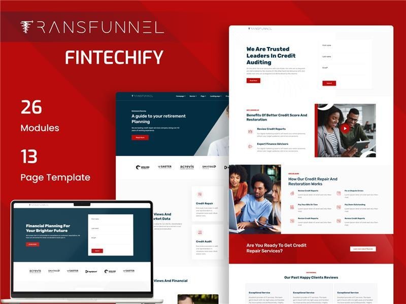Check out the unique module design for your financial service provider oragnisation