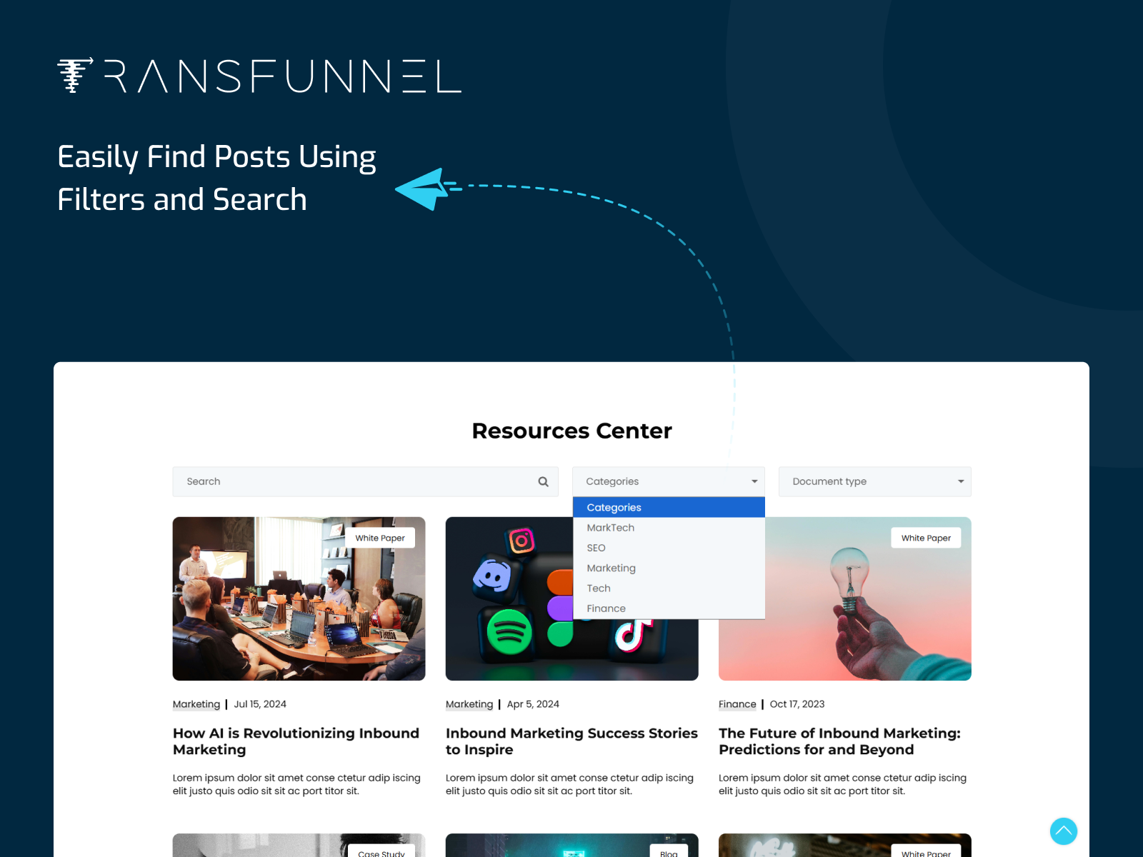 Use Search Filters to View Posts