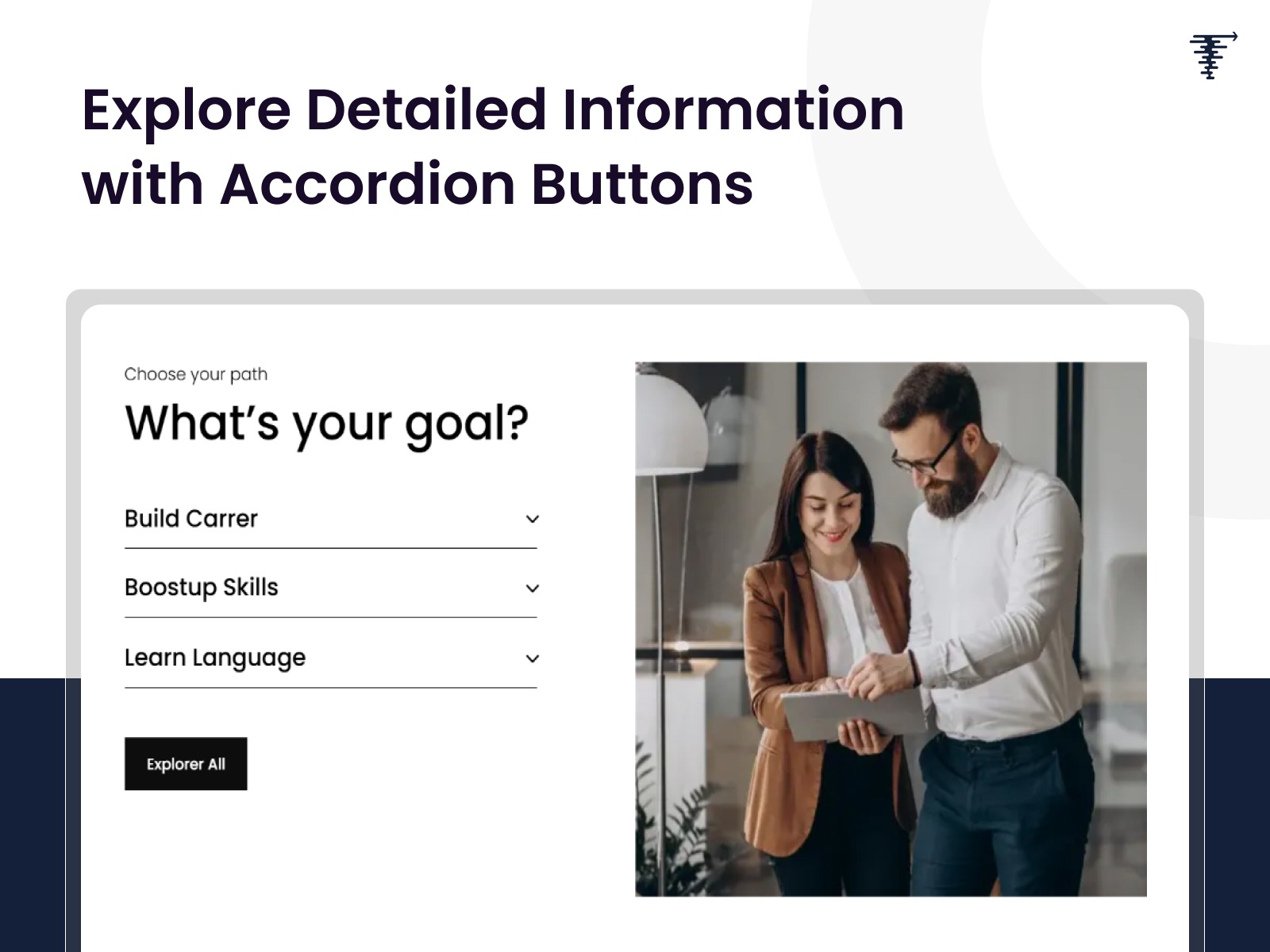 Accordion with Images and Interactive Display